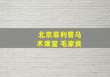 北京菲利普马术课堂 毛家良